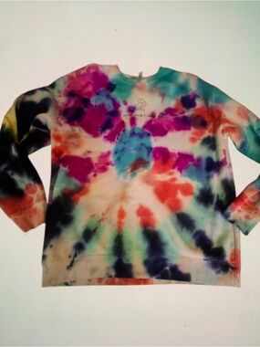 Tie-Dye Long Sleeve Top - Multicolor